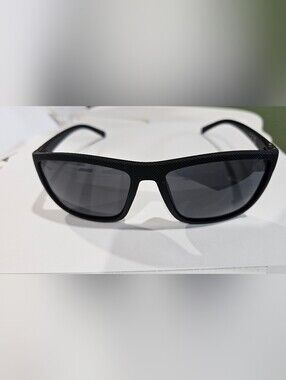 Men's Black Polarized Rectangle Sunglasses